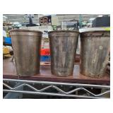 Three Leonard Metal Cups Made in India