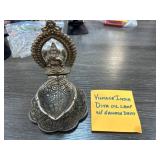 Vintage Indian Diya Oil Lamp With Ganesha Deity