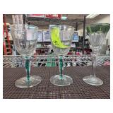 Three Glass Stemware Pieces