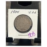 1904 Liberty Head V Nickel Coin