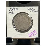 1883 Liberty Head Nickel Graded VG/Fine