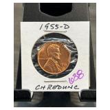 1955-D Lincoln Wheat Cent in Holder