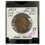 1927 D/D Lincoln Cent FS-501 RPM-001 Fine Conditio