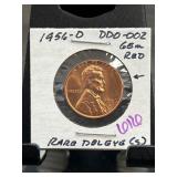 1956-D Lincoln Wheat Cent DDO-002 Gem Red