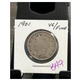1901 Liberty Head Nickel in Fine Condition