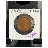 1919-D Lincoln Wheat Cent in Holder