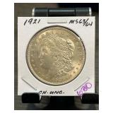 1921 Morgan Silver Dollar MS63/64