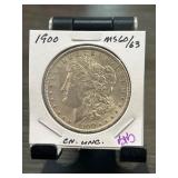 1900 Morgan Dollar MS60/63 Condition