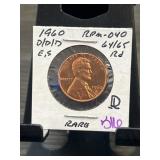 1960 Lincoln Cent RPM-040 D/D Variety