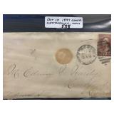 19th-Century Envelope with 2-Cent Washington Stamp