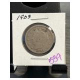 1903 Liberty Head V Nickel in Holder