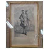 Framed Louis XIV Engraving in Ornate Frame
