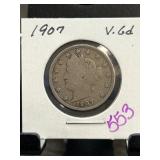 1907 Liberty Head V Nickel Coin