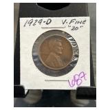 1929-D Lincoln Wheat Cent in Very Fine Condition