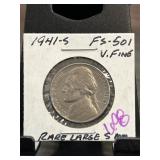 1941-S FS-501 Jefferson Nickel