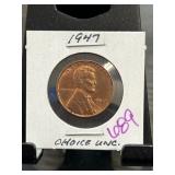 1947 Lincoln Wheat Penny in Choice Uncirculated