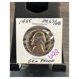 1955 Jefferson Nickel Gem Proof PR67/68