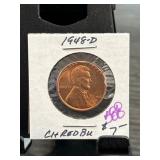 1948-D Lincoln Wheat Cent in Holder