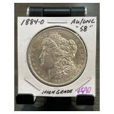 1884-O Morgan Silver Dollar AU/UNC 58ï¿½