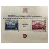 Czechoslovakia 1937 Bratislava Stamp Souvenir Shee