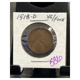 1918-D Lincoln Wheat Cent in Holder