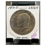 1971-D Eisenhower Dollar Graded CH. UNC