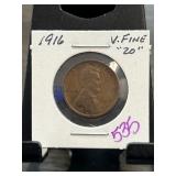 1916 Lincoln Wheat Cent in Protective Sleeve