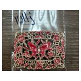 Butterfly Design Metal Belt Buckle in Red