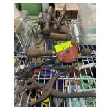 Vintage Hand Tools Lot with Drill and Pliers