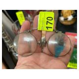 Vintage Pince-Nez Eyeglasses in Metal Frame