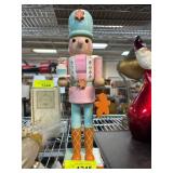 Painted Wooden Nutcracker With Pastel Design