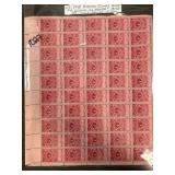 1948 U.S. American Turners Stamp Sheet