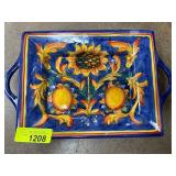Tuscan Sunflower Ceramic Serving Tray