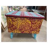 Painted Decorative Storage Chest on Four Legs