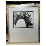 Framed Artwork Titled Palm Shadows II