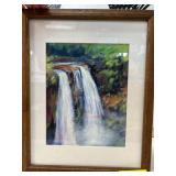 Framed Waterfall Painting by Fred Tangalin, 2006