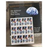 Commemorative 25th Anniversary Moon Landing Stamps