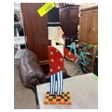 Painted Wooden Figure by Nancy Thomas