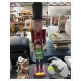 Painted Wooden Drummer Figure With Top Hat