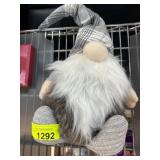 Plaid Hat Gnome Decoration With Faux Fur