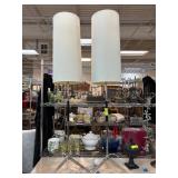 Modern White Cylinder Table Lamps