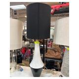 Mid-Century Modern Table Lamp With Black Shade