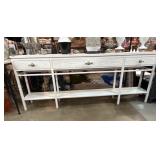 Stanley Furniture Console Table in White Wood Fini