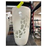 Studio A White Vase with Cut-Out Design