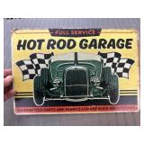 Hot Rod Garage Metal Sign