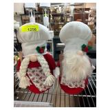Fabric Chef-Themed Gnome Figurines Pair