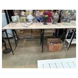 Metal and Stone Console Table