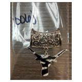Bull Head Pendant with Decorative Bail