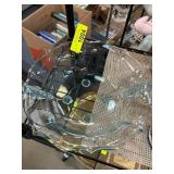 Glass Bowl with Curled Accents and Footed Base