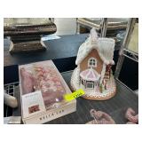 Decorative Gingerbread House and Bella Lux Ornamen